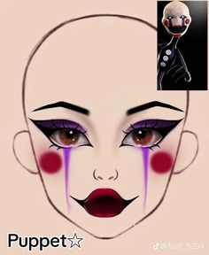 Halloweenský Makeup, Face Charts, Makeup Drawing