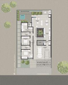 an aerial view of the floor plan for a house