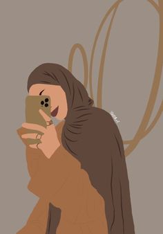 a woman is taking a selfie with her cell phone while wearing a hijab