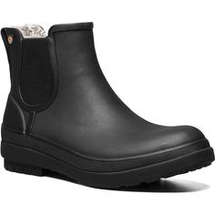 Quarter view Women's Bogs Footwear style name Amanda Plush II Chelsea in color Black. Sku: 72703-001 Ankle Wellies, Polluted Water, Bio Technology, Paris Runway, Womens Bogs, Rain Boots Women, Chelsea Rain Boots, Womens Waterproof Boots, Insulated Boots