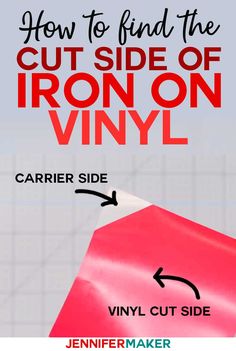 how to find the cut side of iron on vinyl