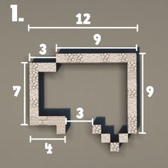 an image of a floor plan with numbers and measurements for the area in which it is located