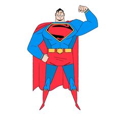 a man in a superman costume with his fist up