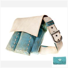 Belearica Distressed Leather Crossbody Bag in White & Sky Blue by Anat Marin #LambskinHandbags #AdjustableStrap #HoboBags #AdjustableCrossbody #LambskinLeather #DistressedLeather #LeatherHandbags #LeatherHoboBags #lambskin #CrossbodyBag