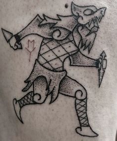 Berserker Tattoo, Witcher Tattoo, Handpoke Tattoo, Metal Tattoo