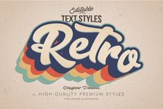 an old style font with the word retro on it