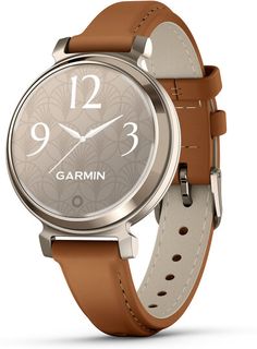 Garmin Lily 2 Classic Smartwatch with connected GPS  wrist-based heart rate monitor,downloadable sports apps for yoga, Pilates, cardio, dance, mindful breathing and more,smart notifications when paired with your smartphone  - Cream Gold bezel, Tan leather band  - 010-02839-02 Garmin Lily 2, Garmin Lily, Pilates Cardio, Cardio Dance, Mindful Breathing, Lightweight Suitcase, Fancy Watches, Suitcase Bag, Toiletry Bag Travel