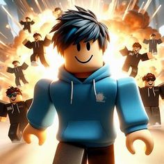 the lego movie character is surrounded by many other people in front of an exploding sky