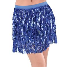 Adult Royal Blue Sequin Skirt Blue Mini Skort For Party, Light Blue Party Skirt, Summer Party Light Blue Mini Skirt, Light Blue Lined Skirt For Party, Light Blue Mini Skirt For Summer Party, Party Blue Lined Skort, Blue Lined Skort For Party, Party Light Blue Lined Skirt, Blue Skort For Night Out In Spring