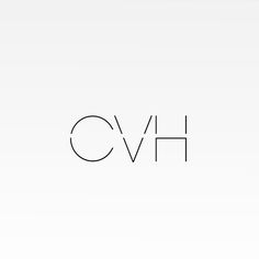 the word cvh written in black on a white background