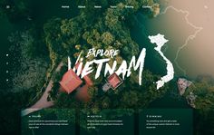 an aerial view of vietnam with the words explore vietnam on it