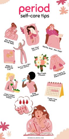 Discover 15 fabulous at-home self-care ideas to conquer those pesky period cramps with style! From soothing lavender baths to indulgent chocolate treats, this pin is your ultimate guide to pampering yourself during that time of the month. period self care routine | period self care aesthetic | period self care tips | period self care routine aesthetic | period self care kit | period self care checklist | period self care day Sick Day Essentials, Period Days, Self Care Day, Pampering Routine