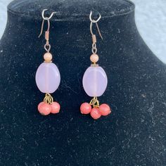 Brand New Casual Pink Jewelry With Ear Wire, Trendy Purple Jewelry For Spring, Vintage Pink Earrings For Summer, Vintage Pink Earrings For Spring, Pink Vintage Earrings For Spring, Purple Earrings For Spring Party, Summer Festival Purple Earrings With Ear Wire, Trendy Purple Earrings For Spring, Summer Purple Earrings With Ear Wire