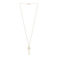 This is an authentic TIFFANY 18K Yellow Gold Knot Key Pendant Necklace. The necklace is crafted of 18 karat yellow gold and features a key motif pendant. Key Pendant Necklace, The Necklace, Key Pendant, Knot, Yellow Gold, Pendant Necklace, Key, Pendant, Yellow