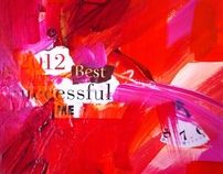 an abstract painting with the words 12 best successful me