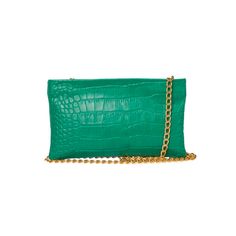 Stylish zipper clutch with removable cross-body strap & wristlet strap. Contains a suede lining with two inner pockets. Product Overview: Materials: 100% Lambskin Leather Size: 5.5” x 9” Luxury Crossbody Clutch With Zipper Closure, Green Leather Evening Wallets, Textured Leather Clutch Wallet For Evening, Chic Leather Wallets With Chain Strap, Chic Leather Wallet With Chain Strap, Chic Clutch Wallet With Detachable Strap, Chic Rectangular Clutch With Zipper Closure, Chic Evening Wallets In Soft Leather, Chic Textured Leather Rectangular Clutch