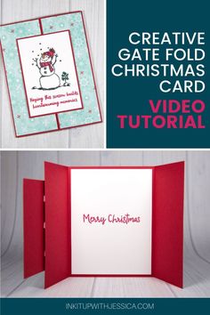 three different christmas cards with text on them