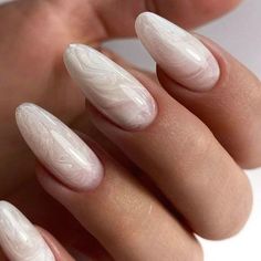 Almond Shaped Nails, Snowflake Nail Art, Shaped Nails, Almond Shape Nails, Snowflake Nails, Almond Nail, White Nail, Almond Shaped