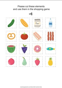 an activity sheet for children to learn how to make their own food