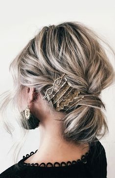 Cute Updo Hairstyles, Cute Hairstyles Updos, Styles Braids, Messy Updo, Updo Styles, Updos For Medium Length Hair, Cute Hairstyles For Medium Hair, Updo Hairstyles, Hoco Hair Ideas