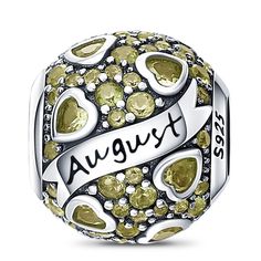 PRICES MAY VARY. BIRTHSTONE MEANINGS ：August birthday stone is "Peridot ", This sterling silver charm created for those people who are born in August, Symbolizes Power and Influence. it “August ” encrypted on it.You can wear it on your bracelet or share the happiness with your loved ones. MATERIAL & SIZE：LongLuck birthstone charm is made of fine 925 Sterling Silver and cubic zircon exquisitely carved by top-level craftsmen. 100% safe for sensitive skin. Dimensions: Length: 0.45in (1.13cm); Width Round Beads Jewelry For Birthday Gift, Sterling Silver Round Beads Jewelry For Birthday, Silver Birthstone Charms For Birthday, Silver Birthday Charms With Birthstone, Elegant Sterling Silver Charms For Birthday, Valentine's Day Round Beads Jewelry For Birthday, Silver Birthday Birthstone Charms, Birthday Jewelry With Round Beads, Elegant Sterling Silver Birthday Charms