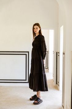 Embrace bohemian elegance with our Lisette maxi dress. Made from 100% cotton, it combines comfort with style. The flowing silhouette, delicate embellishments, and timeless black hue create a captivating look. Whether for casual outings or special occasions, this versatile dress ensures both comfort and fashion-forward appeal.- 100% Cotton- Cotton voile lining- Adjustable tie waist- Made in India- Ships from California Elegant Black Cotton Maxi Dress, Elegant Cotton Maxi Dress Floor-length, Elegant Cotton Maxi Dress, Elegant Cotton Floor-length Maxi Dress, Elegant Flowy Cotton Maxi Dress, Black Cotton Maxi Dress, Versatile Dress, Black Maxi, Versatile Dresses