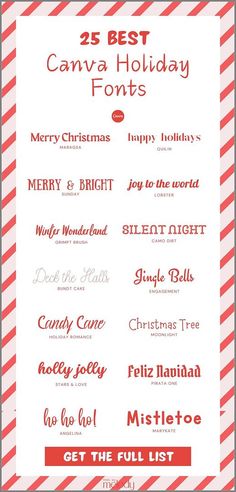 the 25 best canvas holiday fonts