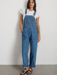 Alex Mill, Style Guru, All White Outfit, Summer Denim, Jean Trends, Denim Trends, About Time, Long Jumpsuits, Denim Overalls