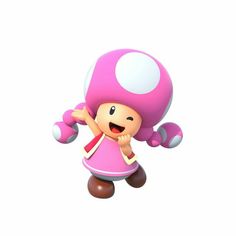 an image of a pink mushroom character in the nintendo wii game mario kartman