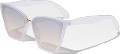 Chic White Polarized Shield Sunglasses, Trendy Clear Cat Eye Sunglasses For Beach, Chic White Polarized Sunglasses, Chic White Sunglasses With Polarized Lenses, Chic White Sunglasses With Uv Protection, Modern White Cat Eye Sunglasses With Uva Protection, Trendy Clear Sunglasses For Spring, Chic Optic White Polarized Sunglasses, Modern Cat Eye Sunglasses With Mirrored Lenses For Spring