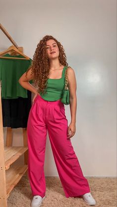 Pink Pants Outfit, Classy Fashion Style, Dress Pants Outfits, Outfits Con Jeans, Color Combos Outfit, Fiesta Outfit, Color Blocking Outfits, Looks Party, Classy Fashion