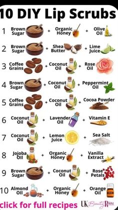 Diy Lip Scrubs, Diy Body Scrub Recipes, Lip Scrub Recipe, Lip Scrub Homemade, Lip Scrub Diy, Homemade Scrub, Lip Balm Recipes, Sugar Scrub Recipe