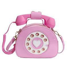 Classic Phones, Clown Clothes, Wardrobe Goals, Everyday Purse, Retro Phone, Casual Tote Bag, Women Crossbody Bag, Phone Purse, Bright Colored