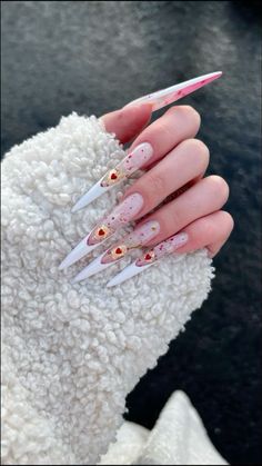 Beauty Nail Salon, Flowers Nails, Idea Nail, Sharp Nails, Moon Nails, Dope Nail Designs, Glamorous Nails, Nail Idea, White Nail Designs