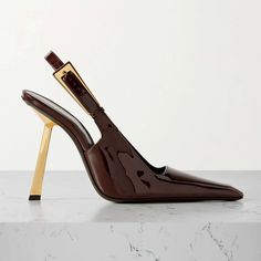 Lasaky - Black Pointed-Toe Thin Heel Fashion Single Shoe with Patent Leather Buckle High Heels - Elegant, Stylish, and Glamorous Chic High Heels, Elegant Pumps, Patent Shoes, Gold Heels, Patent Leather Heels, Dress Shoes Womens, Black High Heels, Nice Design, Factory Outlet