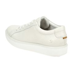 Step into style and comfort with the Ecco Soft 60 Women's Sneakers in a chic cream white. Perfect for the fashion-conscious young adult, these sneakers offer not only a sleek design but also unmatched durability. Ideal for both casual outings and active days, they feature a supportive fit that keeps you comfortable on your feet all day long. Upgrade your footwear collection with these versatile and stylish sneakers, tailored specifically for those who value both looks and longevity. Comfortable White Walking Shoes For Spring, Classic Off-white Lace-up Sneakers, Comfortable White Spring Walking Shoes, Modern White Sneakers With Ortholite Insole, Classic Off-white Low-top Sneakers, White Vulcanized Sole Sneakers For Everyday, Everyday White Vulcanized Sole Sneakers, Classic Off White Low-top Sneakers, White Sneakers With Ortholite Insole For Streetwear