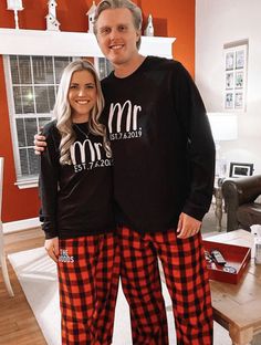 This is it! Your last chance for an ADDITIONAL 15% off your order with FREE SHIPPING - Just add $100 worth of your favorite items to your cart and start saving mr and mrs holiday pajamas, mr and mrs christmas pajamas, couple christmas pajamas, matching family christmas pajamas, matching pajamas FABRICATION Solid Colors: 100% combed and ring spun cotton, 30 single, 4.2 oz. Heather/Blend Colors: 52% combed and ring spun cotton, 48% polyester, 30 single, 4.2 oz SIZING This style is a unisex, boyfri Couple Christmas Pajamas, Pajamas Couple, Matching Couple Pajamas, Christmas Pajamas Matching, Moon Outfit, Personalized Christmas Pajamas, Pajamas Matching, Bride Lingerie, Matching Family Christmas Pajamas