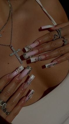 Here are 6 ideas for nails over the summer to make you look like a baddie 💘 Long Nail Birthday Designs, Long Nail Inspo Baddie Design, Nails Baddie Long, Long Baddie Nails Acrylic, Acrylic Nail Designs Baddie, Long Acrylic Nails Fall, Y2k Baddie Nails, Baddie Long Acrylic Nails, Long Nail Inspo Baddie