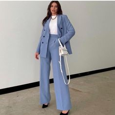 New With Tag Blogger’s Favorite Womens Blazer Coat, Blazer Mini Dress, Spring Suit, Office Outfits Women, Event Outfit, Workwear Fashion, Straight Trousers, Work Wear Women, Casual Work Outfits