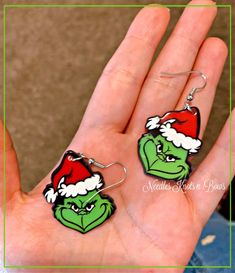 Grinch Dangle Drop Christmas Earrings, Reversible Holiday Earrings, Free Ship | eBay Smash Cake Girl, Girls Christmas Outfits, Earrings Acrylic, Holiday Earrings, Birthday Cake Smash, Boy Birthday Cake, Holiday Earring, The Hook, The Grinch