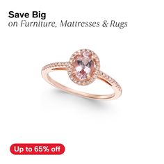 in stock Formal Morganite Diamond Ring With Brilliant Cut, Macy's Round Cut Diamond Ring Gift, Macy's Fine Jewelry Promise Ring, Macy's Fine Jewelry Rings As A Gift, Formal Morganite Diamond Ring In Fine Jewelry Style, Elegant Macy's Jewelry With Center Stone, Formal Morganite Diamond Ring Fine Jewelry, Macy's Fine Jewelry Diamond Ring Gift, Formal Morganite Diamond Ring