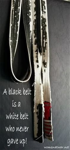 a black belt is a white belt who never gave up