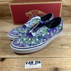 New Vans Era Bandana Tie Dye Purple Sneakers Shoes Lace Up Size 11m/12.5w Size 10.5m/12w Purple Low-top Skate Shoes With Vulcanized Sole, Purple Low-top Skate Shoes With Laces, Purple Round Toe Sneakers For Skateboarding, Casual Purple Sneakers For Skateboarding, Purple Lace-up Sneakers For Skateboarding, Purple Vans Sneakers With Rubber Sole, Purple Vans Sneakers For Skateboarding, Purple Low-top Skate Shoes, Purple Lace-up Skate Shoes With Rubber Sole