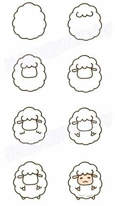 how to draw sheep for kids with easy step by step drawing instructions and pictures learn how to draw animals, using the simple steps in this video