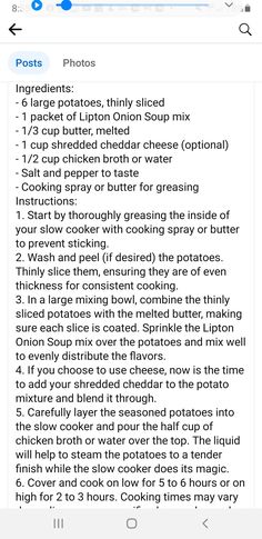 the recipe for this meal is shown on an iphone