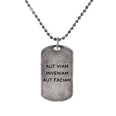 Sterling Silver Dog Tag Necklace - "Aut viam inveniam aut faciam" Engraved. Design Your Own Custom Made Jewelry Jewellery Shop Design, Silver Dog, Engraved Design, Find A Way, Made Jewelry, Men's Necklace, Engraved Necklace, Dog Tag, Men's Jewelry