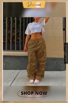 Y2k Street Big Pockets Mid Waist Straight Cargo Pants Y2k High Waist Khaki Bottoms, Khaki Y2k High-waisted Bottoms, Khaki High Waist Y2k Bottoms, Y2k Style Khaki Bottoms For Spring, Spring Y2k Khaki Bottoms, Y2k Wide Leg Pants With Multiple Pockets, Y2k Style Wide Leg Pants With Multiple Pockets, Y2k Streetwear Bottoms With Pockets, Y2k Cargo Style Bottoms For Fall