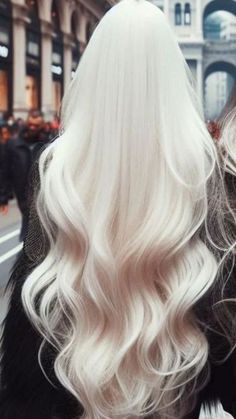 Blond Rose, White Hair Color, Romantic Hairstyles, Dyed Hair Inspiration, Hair Stylies, Hair Dye Colors, Platinum Blonde