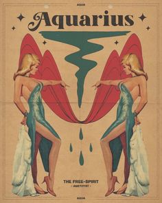 an advertisement for aquarius from the early 20th century