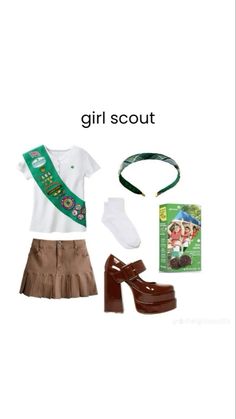 Costumes You Have In Your Closet, Senior Year Halloween Costumes, Creative Cute Halloween Costumes, Halloween Costumes For Brunettes College, Shein Halloween Costumes, It Girl Halloween Costumes, Girl Scout Halloween Costume, Halloween Costumes Adult Women, Niche Halloween Costumes